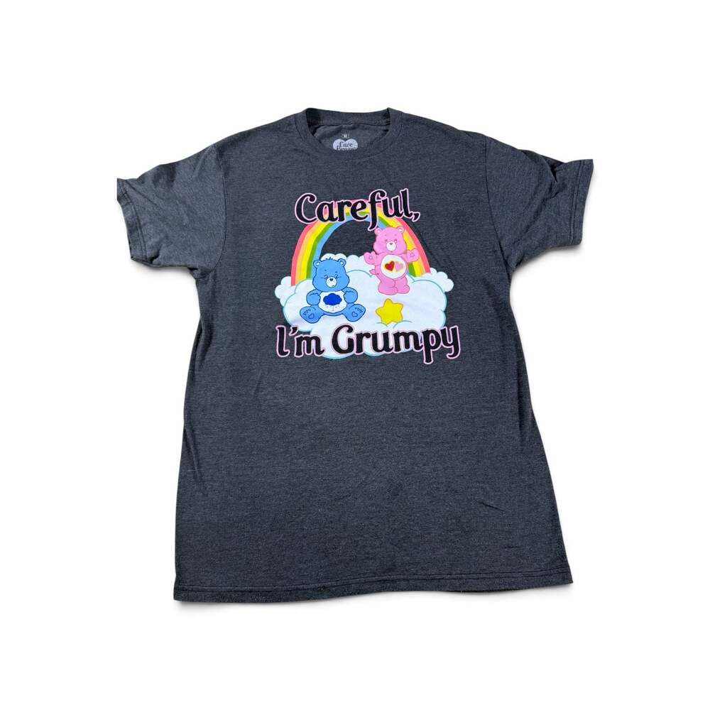 Care Bears Careful, I'm Grumpy T-Shirt, Medium, Ripple Junction, Dark Gray